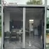 Cửa lưới chống muỗi dạng xếp màu xám ghi