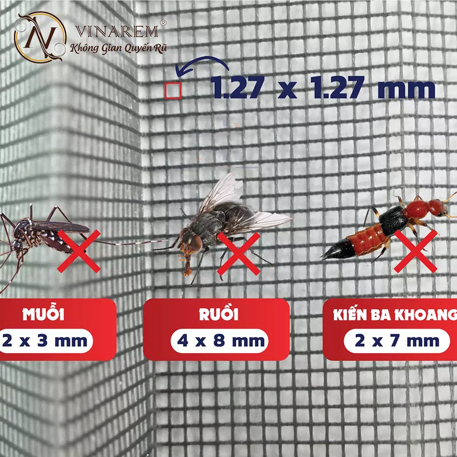 Cửa lưới chống côn trùng tự cuốn 20 Côn trùng không thể chui lọt qua mắt lưới