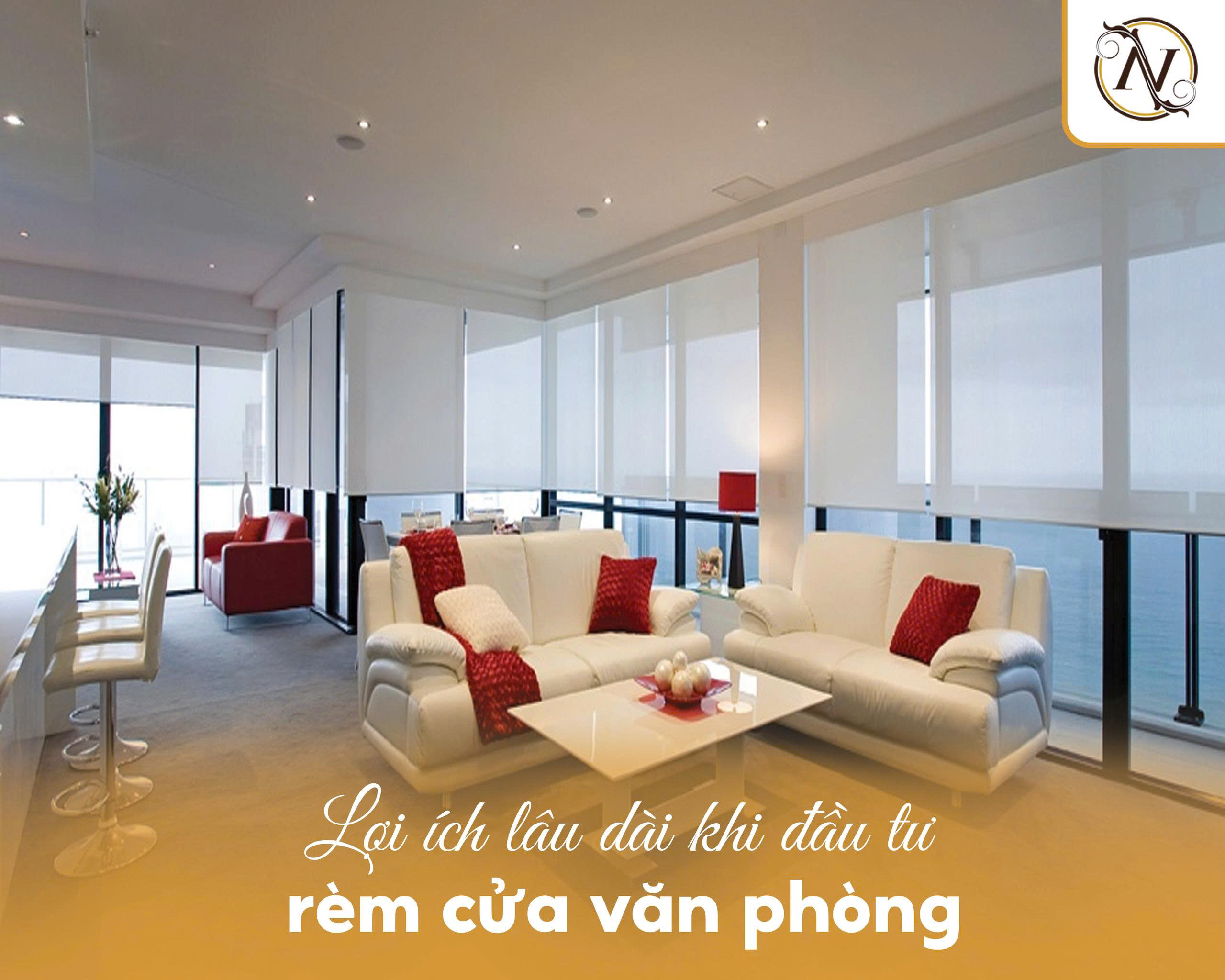 Rèm cửa văn phòng giúp giảm chói, tăng năng suất làm việc 5 Lợi ích lâu dài khi đầu tư rèm cửa văn phòng